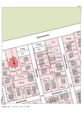 Flurkarte mit Markierung