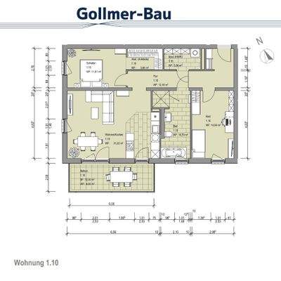 Grundriss Wohnung 1.10