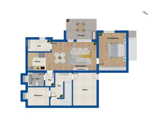 Grundriss UG Einliegerwohnung