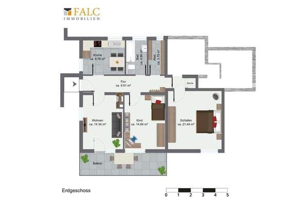 Grundriss optional m/ Kinderz.