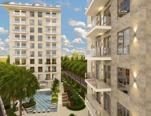 Apartments in a Two-Block Project Near the Sea in Alanya