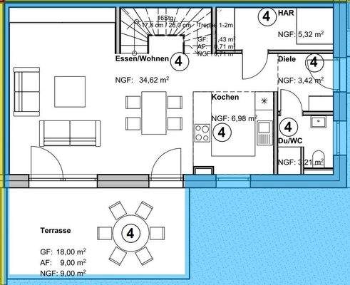 Grundriss Erdgeschoss Haus 4 