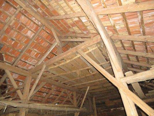 Dachstuhl in der Scheune 