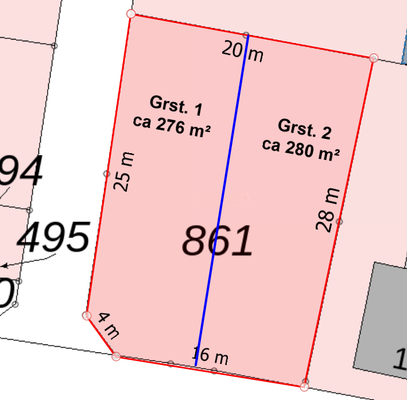 Grundstück einzeln DHH