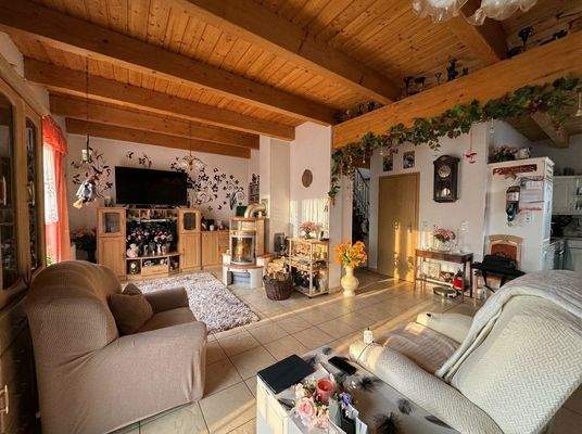 Wohnzimmer mit Kamin &amp; Zugang HWR