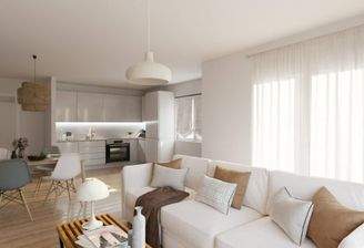 Lichtdurchfluteter Wohnbereich dank bodentiefer Fenster