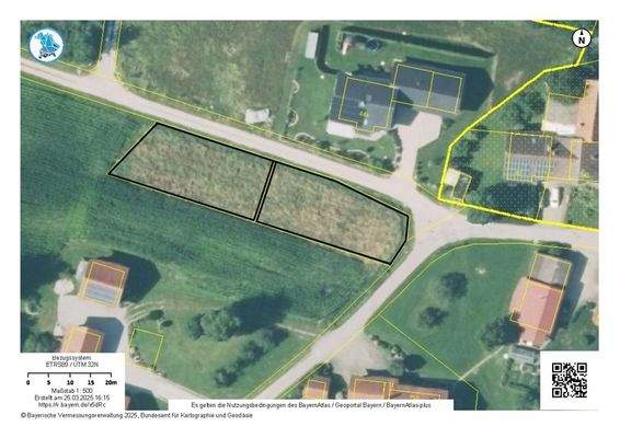 Baugrundstück mit Genehmigung für die Bebauung mit 2 Bungalows (zwei Flurnummern)