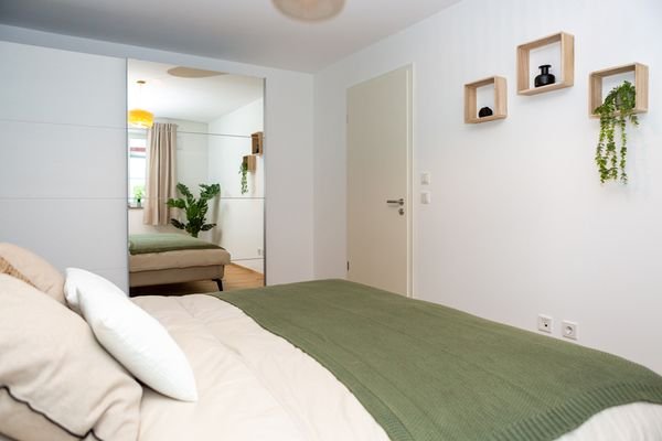 Schlafzimmer d. Musterwohnung