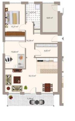 Grundriss Referenzobjekt – vorbehaltlich baubedingter Abweichungen