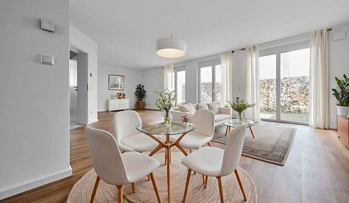 Wohn- und Esszimmer EG (KI Einrichtungsbeispiel)