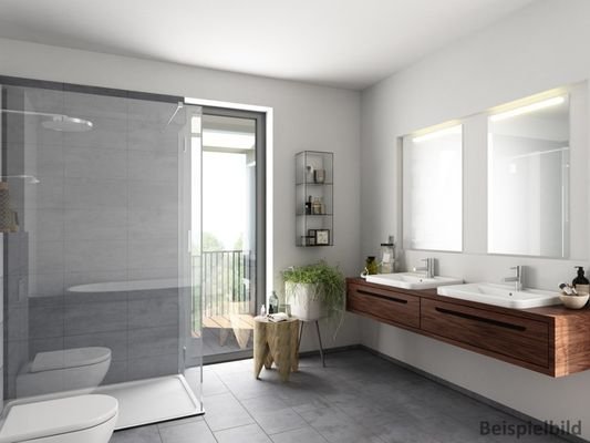 Tageslicht-Badezimmer - unverbindliche Visualisierung