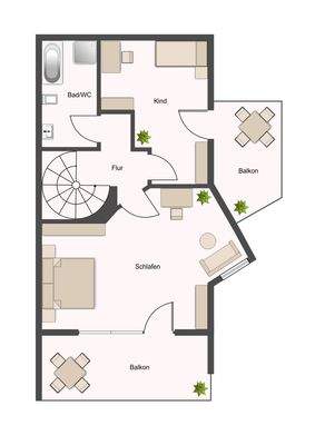 Grundriss Obergeschoss