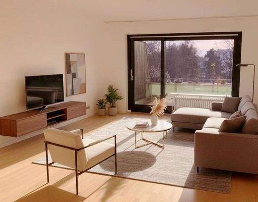 Wohnzimmer KI-generiert