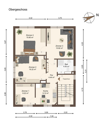 Grundriss Obergeschoss