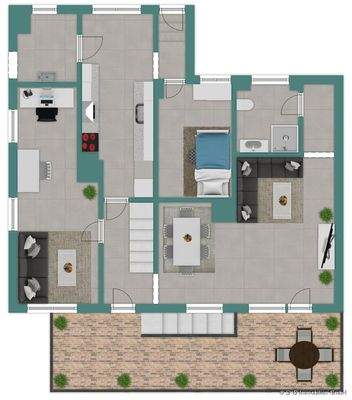 Grundriss-Skizze Erdgeschoss