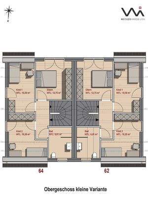 Grundriss 2 Haus Nr. 64 I 62