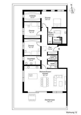 Grundriss Wohnung 12