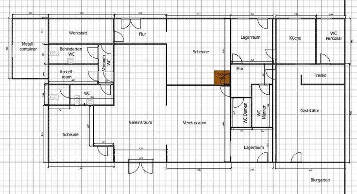Grundriss Gaststätte und Scheune