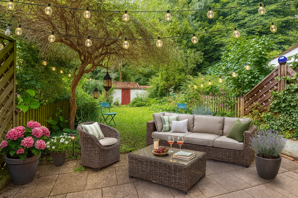 Einrichtungsbeispiel Terrasse  KI generiert