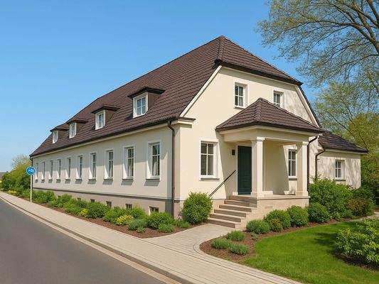 Visuelle Veranschaulichung - Herrenhaus Straßenansicht