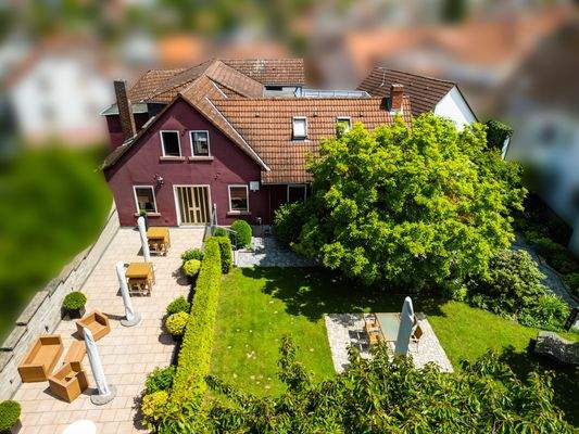 Drohnenblick Garten und Terrasse