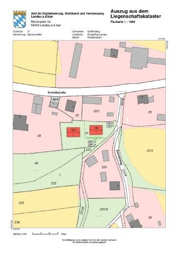 Grundstück mit 1060 m² für 1 Doppelhaus ca. 7 Min. von Dingolfing/ BMW-Werk