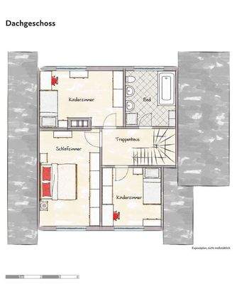 Grundriss Dachgeschoss, beispielhaft