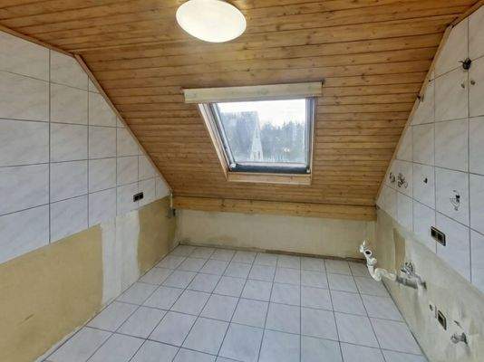 Küche im Dachgeschoss