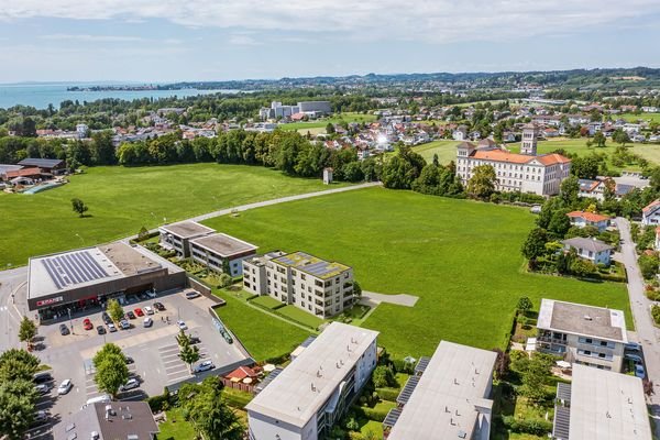 Wohnanlage Pappelweg, Lochau - Luftbild Südost-Ansicht