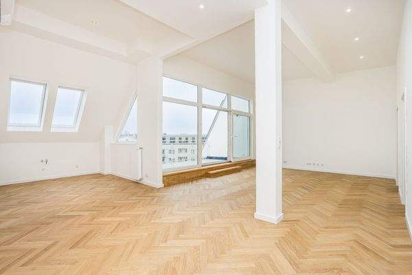 Küche und Wohnzimmer