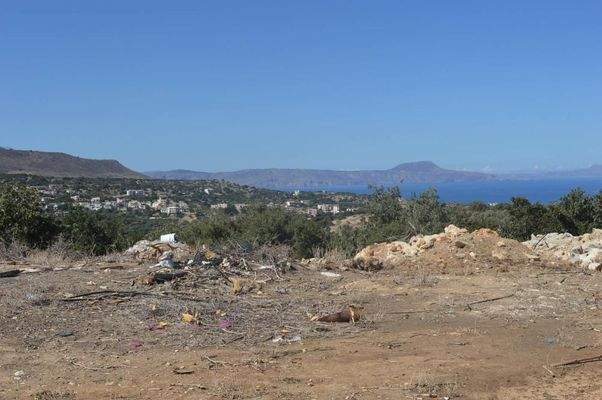 Kreta, Prines: Grundstück mit herrlichem Meerblick in Prines