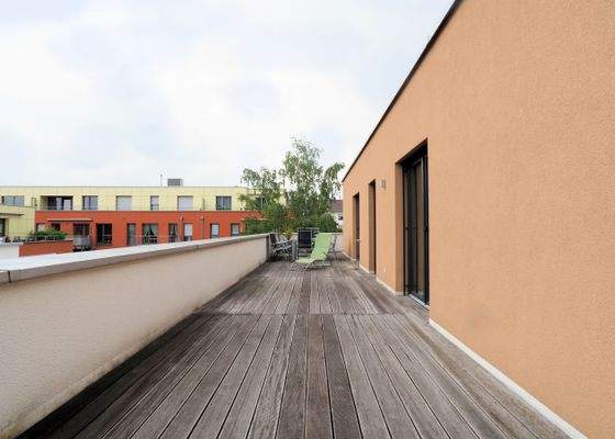 Blick über die Dachterrasse