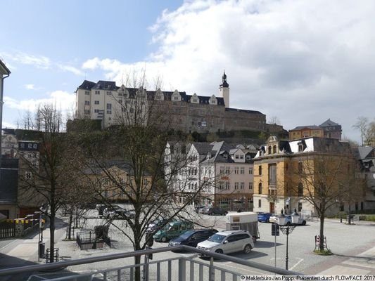 Blick vom Balkon auf das Obere Schloß