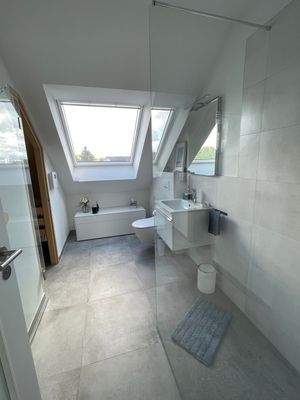 Badezimmer mit Sauna