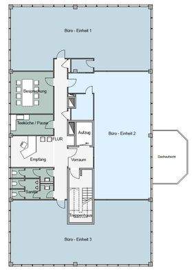 Grundrissbeispiel großräumige Verzimmerung