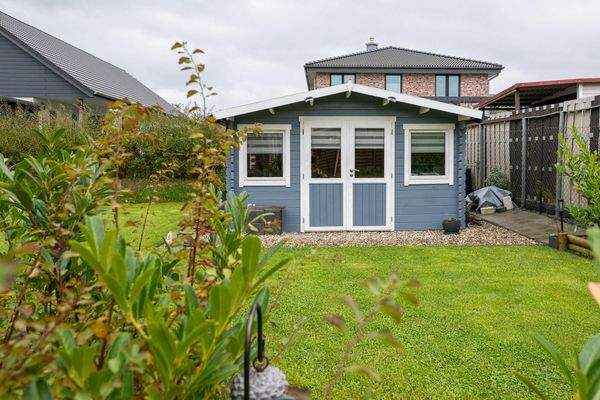 Blick auf das Gartenhaus