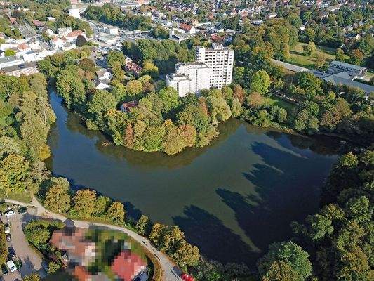 Blick auf das Wohngebäude