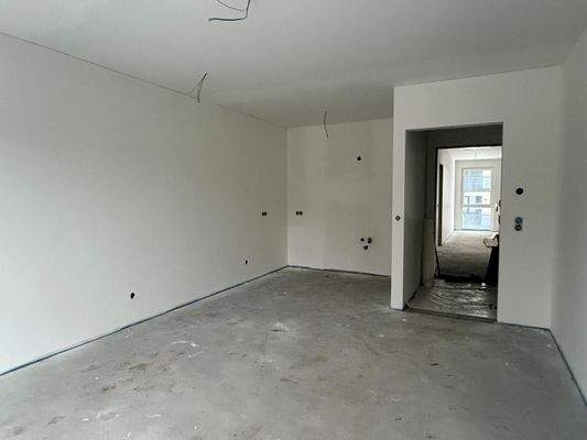 Wohnzimmer mit Küche