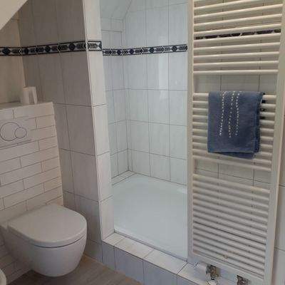 Gemauerter Duschbereich