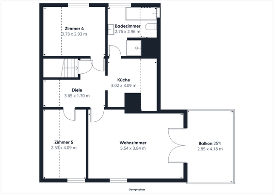 Einliegerwohnung Obergeschoss