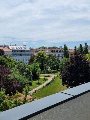 Blick vom Balkon