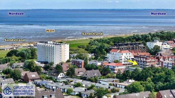 so nah zum Sandstrand in Döse