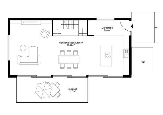 Grundrissplan Erdgeschoss