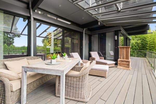 Terrasse am Wohnraum