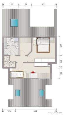 Grundriss Spitzboden