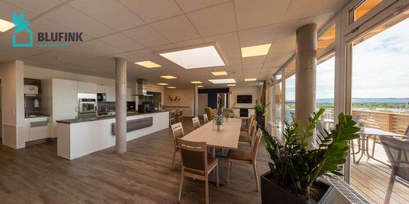 Gemeinschaftsraum, Küche und Sonnenterrasse