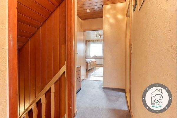 Angekommen im Flur des Dachgeschosses