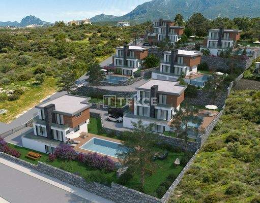 Triplex Houses with Private Pool in North Cyprus Girne