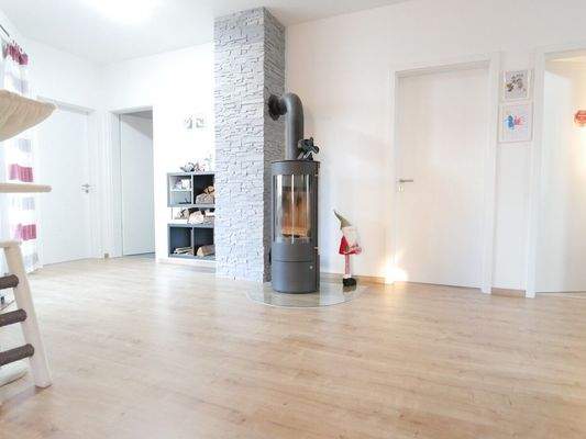 Wohnzimmer mit Kaminofen