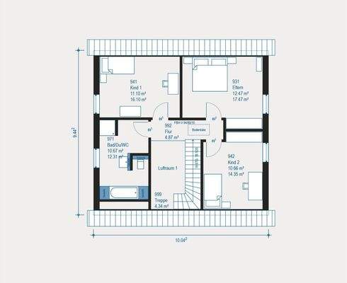 Moderne Dachgeschosswohnung
